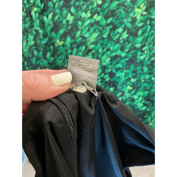 🌺 Ann Taylor Black Wool Blend Sheath Dress –Size 6 –Sleeveless LBD with Pockets - Picture 7 of 7